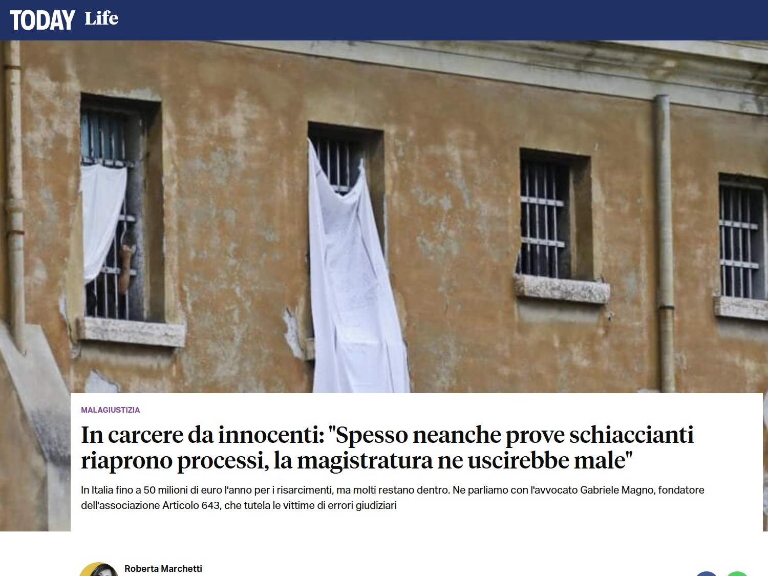 In carcere da innocenti: “Spesso neanche prove schiaccianti riaprono processi, la magistratura ne uscirebbe male”